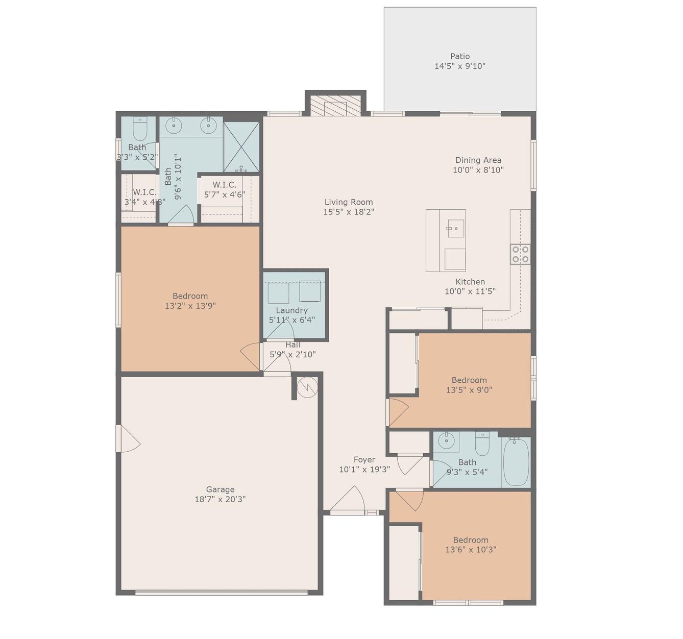 61807 Southeast Rolo Court Bend, OR 97702 - Photo 26 of 26 Floor Plan