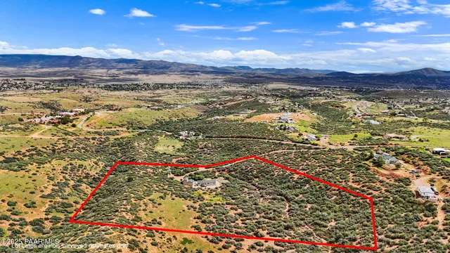 a view of an outdoor space with mountain view