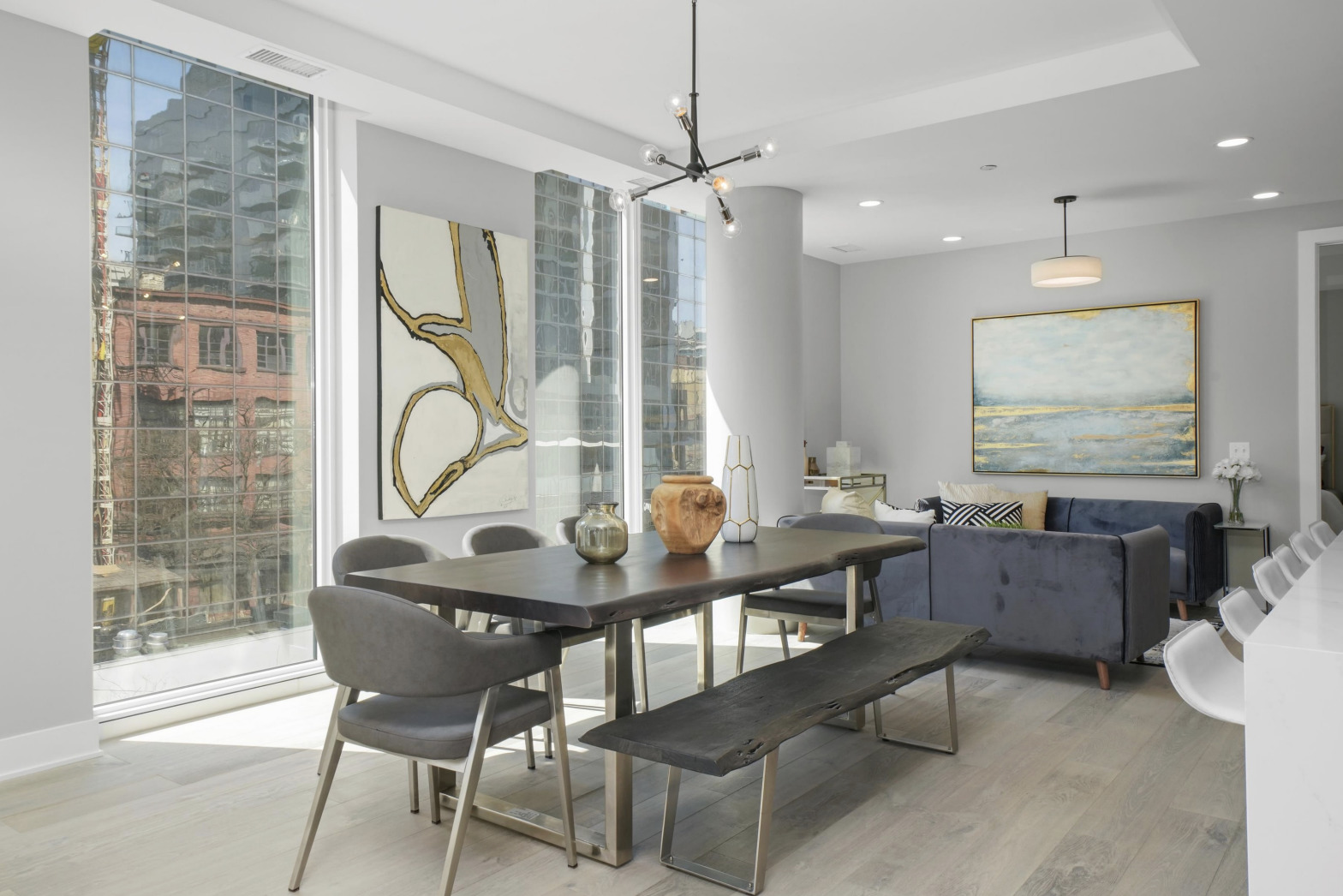 144 West Erie Street, Unit 401 Chicago, IL 60654 - Photo 7 of 25 a view of a dining room with furniture and window