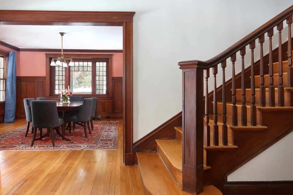 34 Livermore Road Wellesley, MA 02481 - Photo 8 of 36 a view of a dining room with furniture window and wooden floor