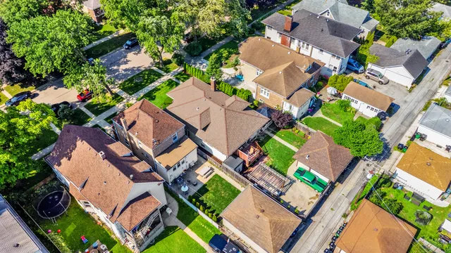 an aerial view of multiple house