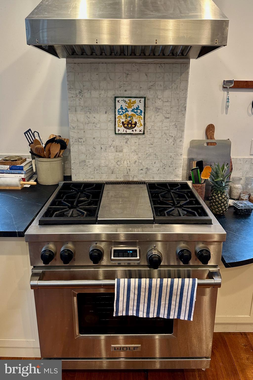25789 Lambs Meadow Road Worton, MD 21678 - Photo 21 of 24 a stove sitting inside of a kitchen with granite countertop