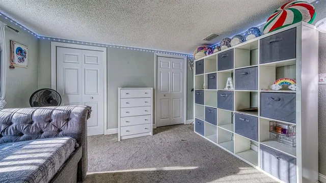 a view of bedroom with furniture and closet