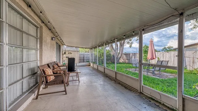 a view of outdoor space with seating area