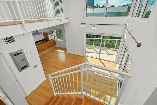 a view of a porch with furniture
