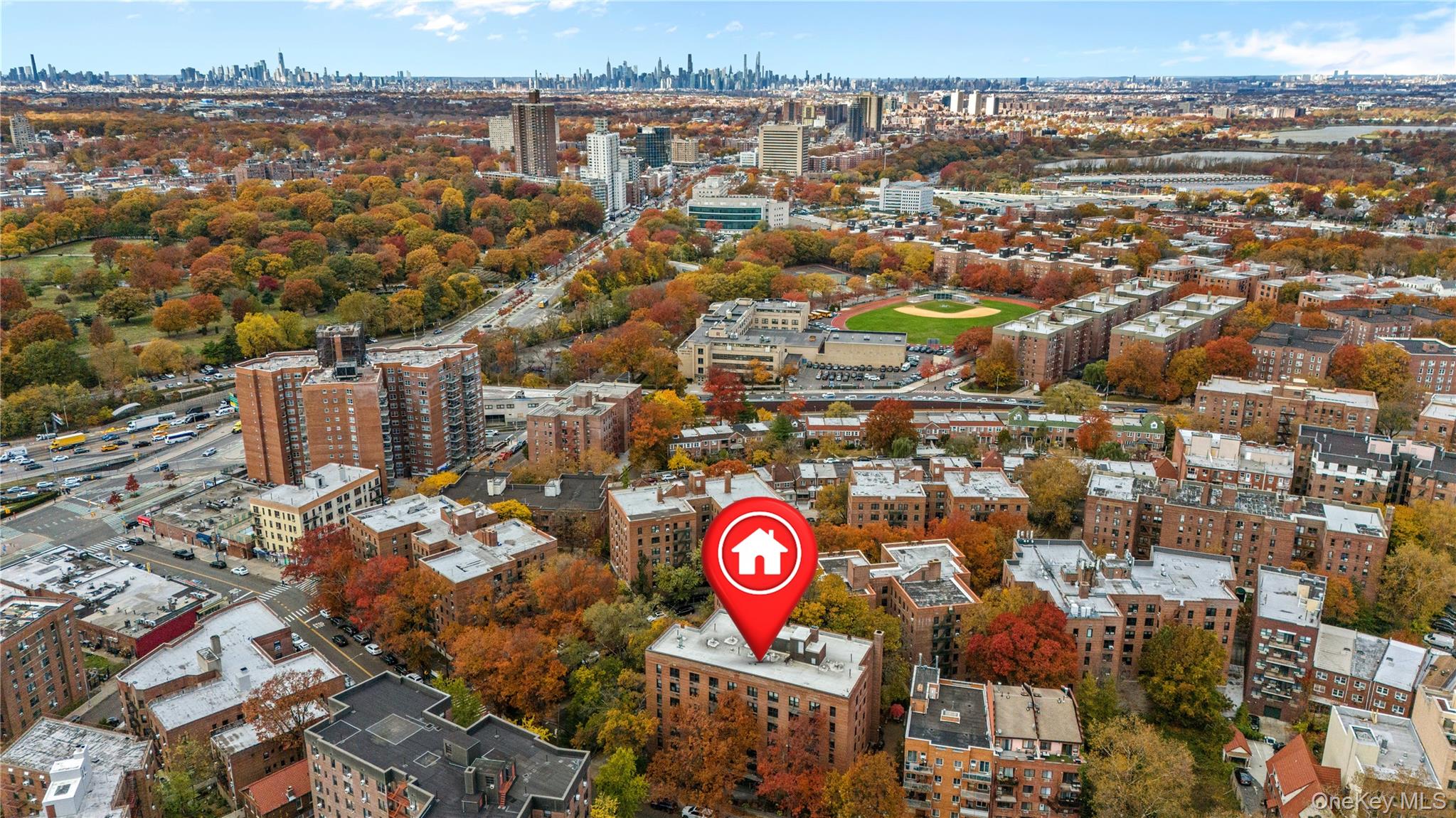 140-18 Burden Crescent, Unit 305 Queens, NY 11435 - Photo 15 of 15 an aerial view of residential building with outdoor space