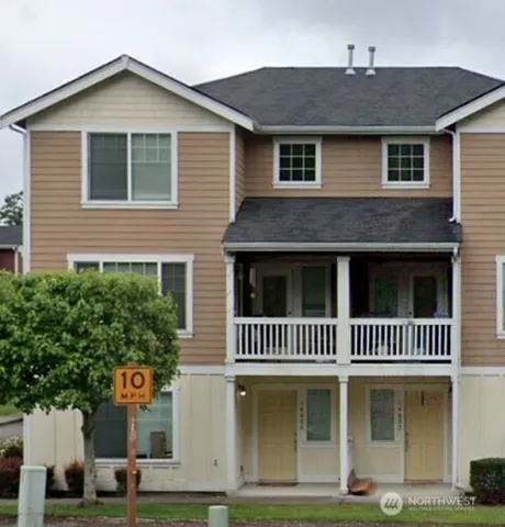 a front view of a house with entryway