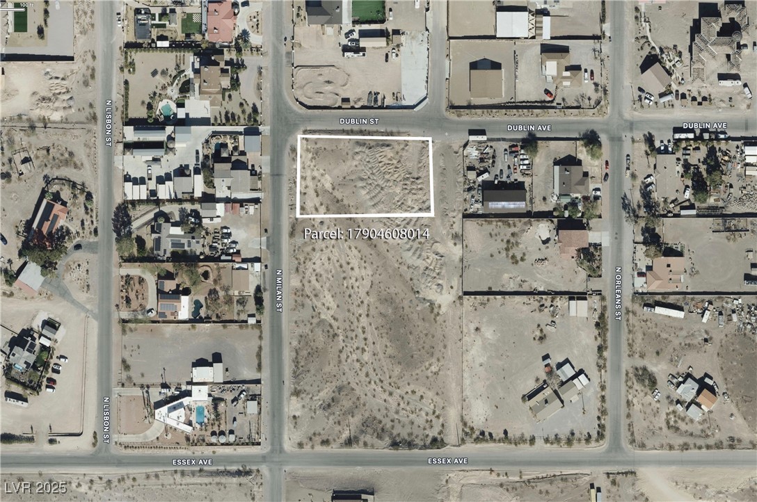 North North Milan Henderson, NV 89015 - Photo 11 of 11 Aerial view of property's location with property parcel outlined