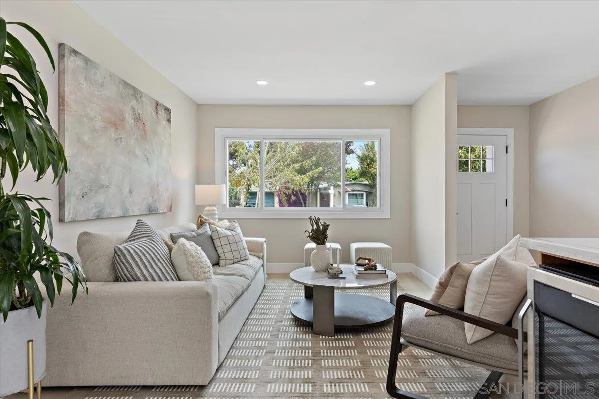 3663 Oleander Drive San Diego, CA 92106 - Photo 2 of 46 a living room with furniture and a large window