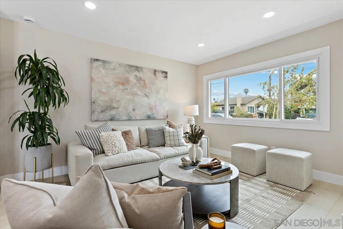 3663 Oleander Drive San Diego, CA 92106 - Photo 4 of 46 a living room with furniture and a potted plant