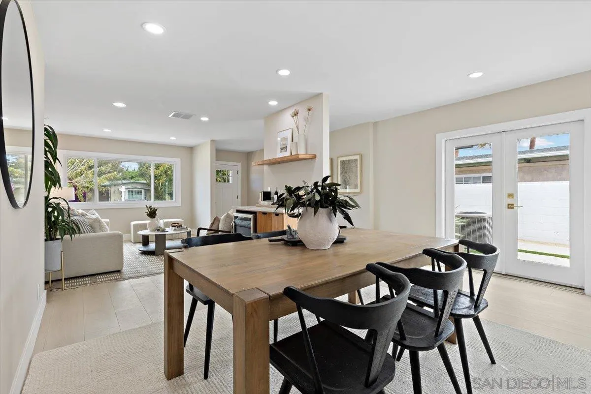 3663 Oleander Drive San Diego, CA 92106 - Photo 9 of 46 a view of a dining room with furniture and wooden floor