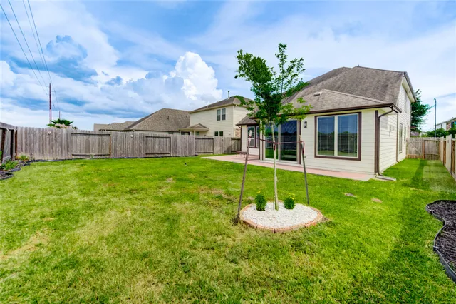 a view of a porch with garden