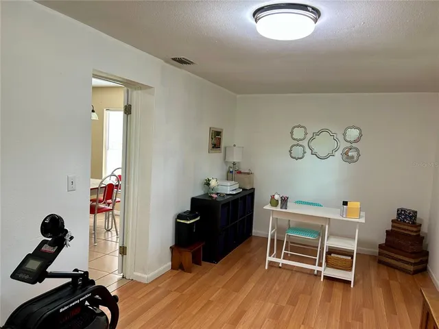 a chair and a table in a room