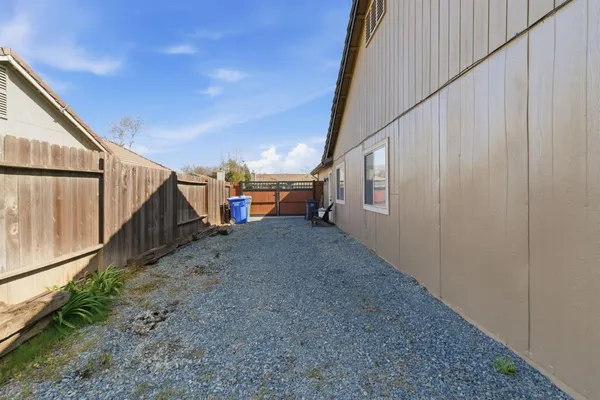 a view of a house with wooden stairs