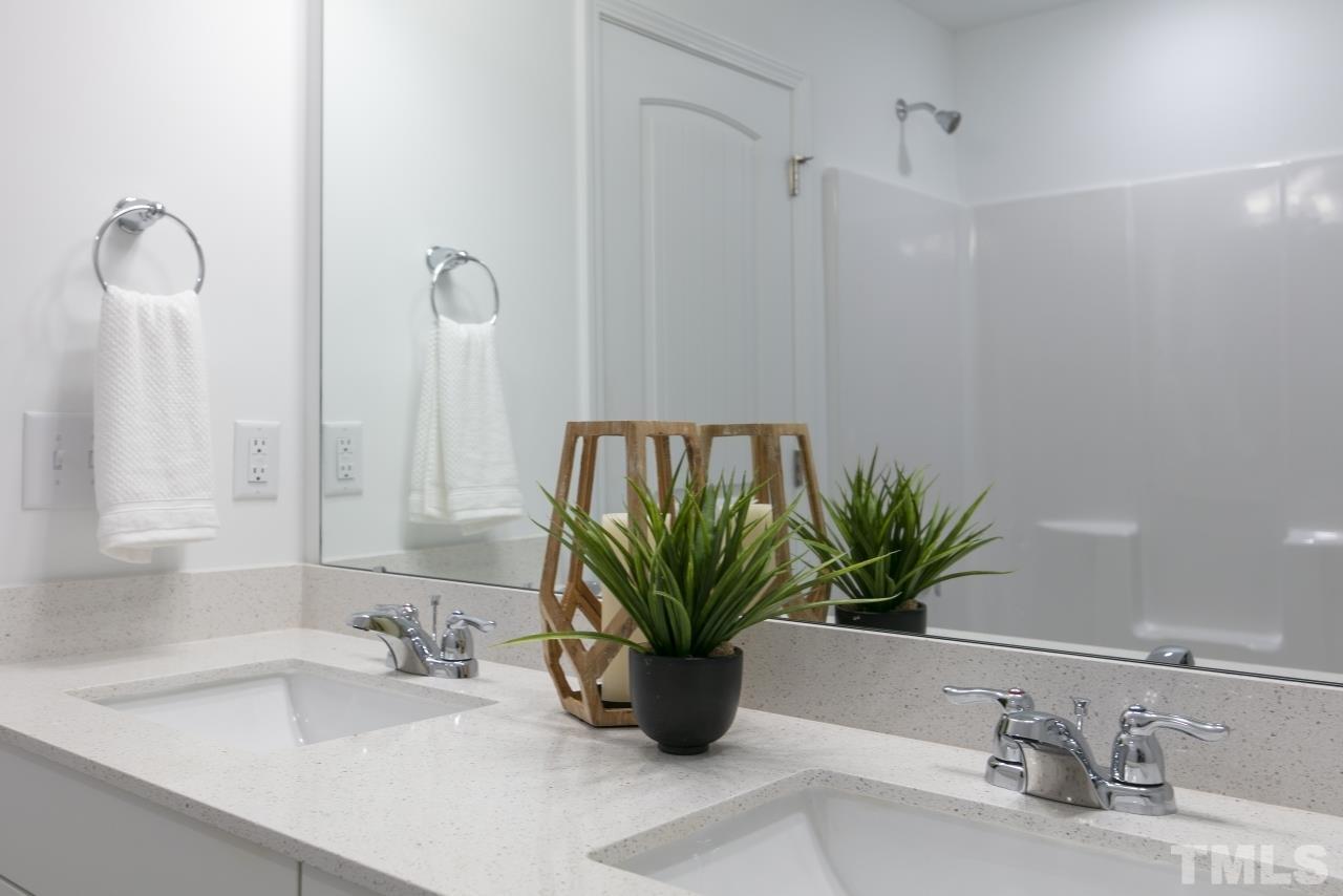 196 Lennei Lane Garner, NC 27529 - Photo 41 of 46 a bathroom with a potted plant and a sink