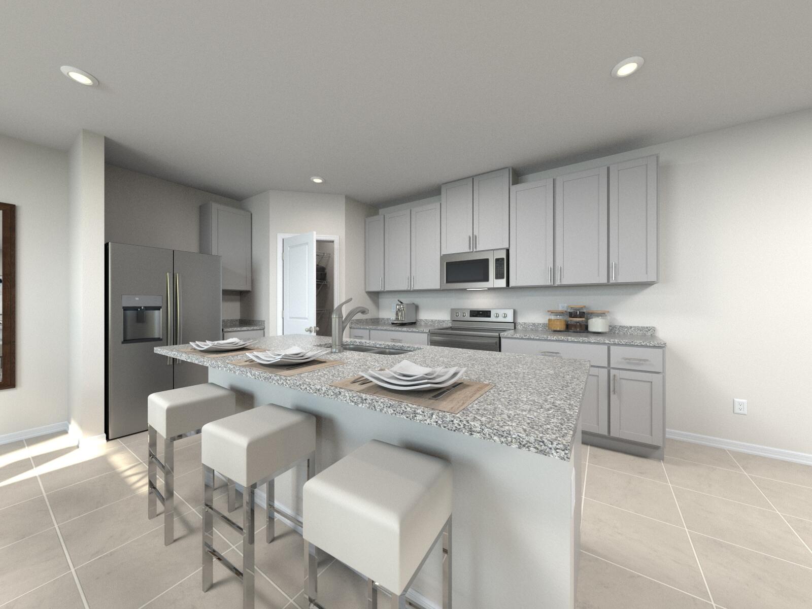 14308 Southwest New Dawn Road Indiantown, FL 34956 - Photo 8 of 11 a kitchen with stainless steel appliances granite countertop a sink and cabinets