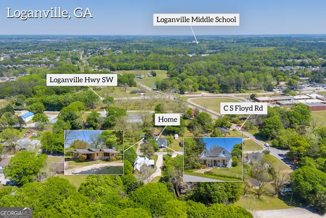 a house view with a garden space