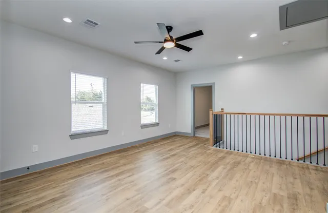 a view of backyard with green space