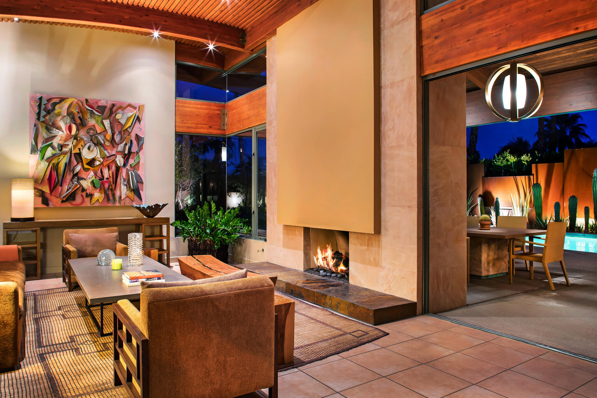 73580 Broken Arrow Trail Palm Desert, CA 92260 - Photo 38 of 40 a view of a patio with a table and chairs