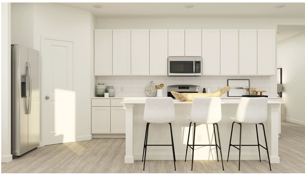 225 Orchard Cove Snook, TX 77879 - Photo 5 of 9 a kitchen with a table chairs refrigerator and cabinets