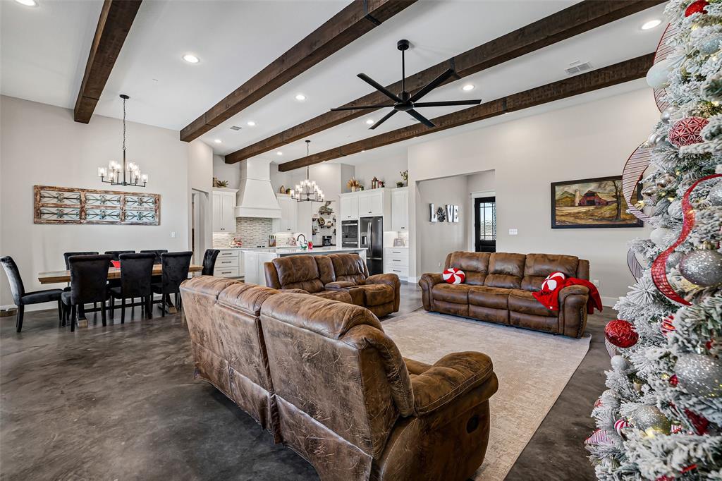 310 Runyan Rnch Road Tolar, TX 76476 - Photo 21 of 40 a living room with furniture and a flat screen tv