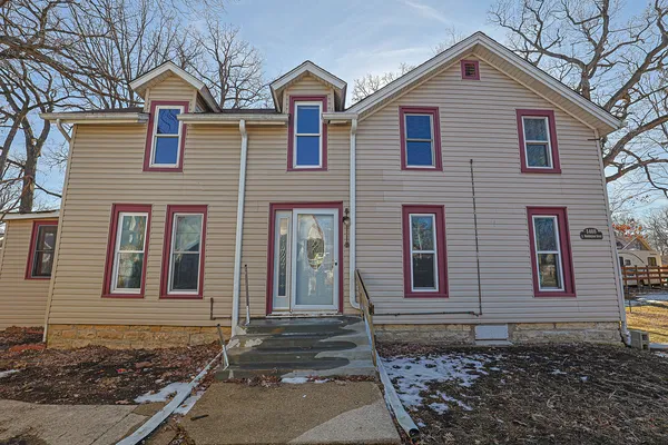 a front view of a house