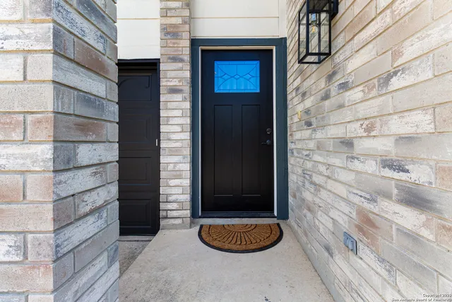 a view of a entryway of the house