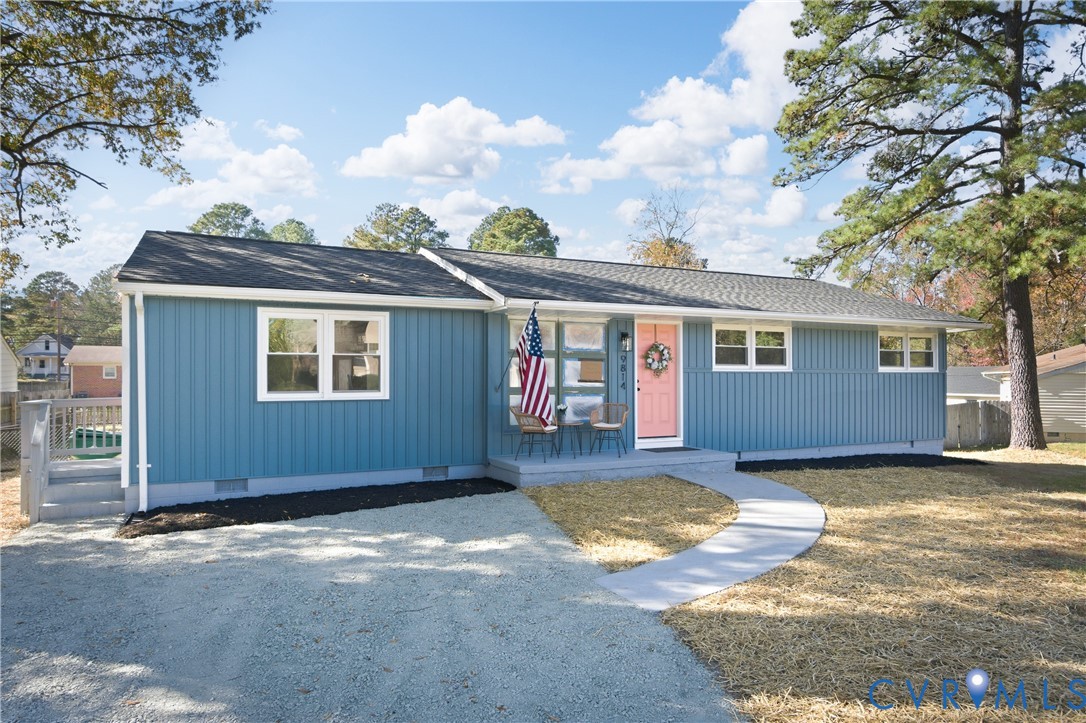 a view of a house with a patio