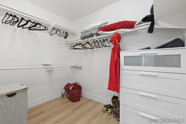 a view of a walk in closet