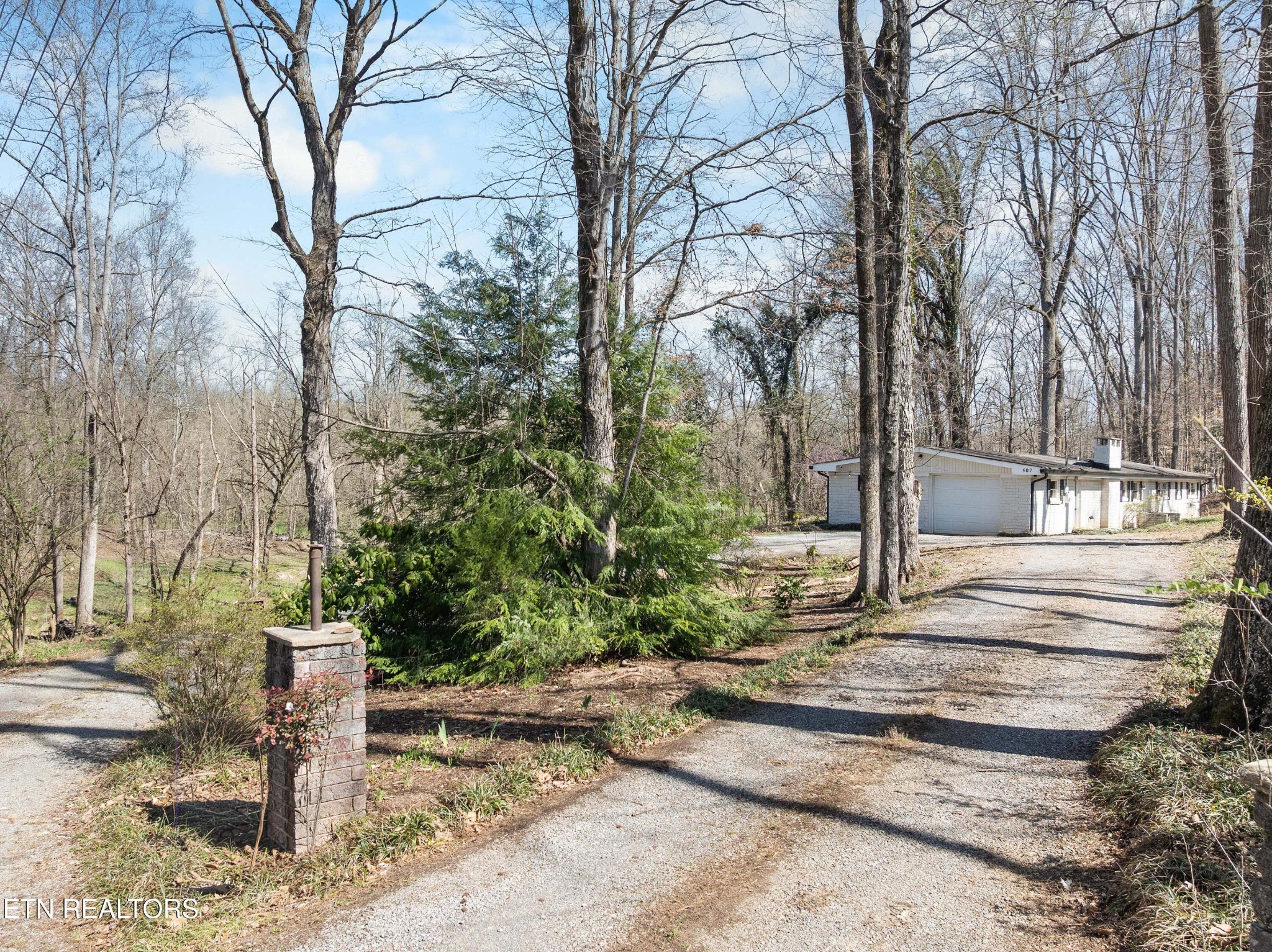 507 Short Street Athens, TN 37303 - Photo 13 of 54 a view of a fire pit with large trees