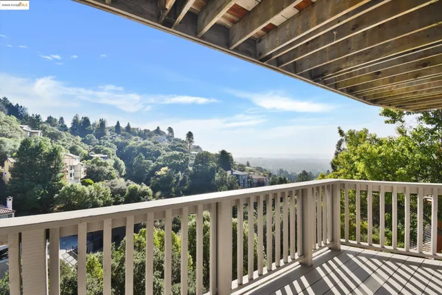 a view of a balcony with outdoor space