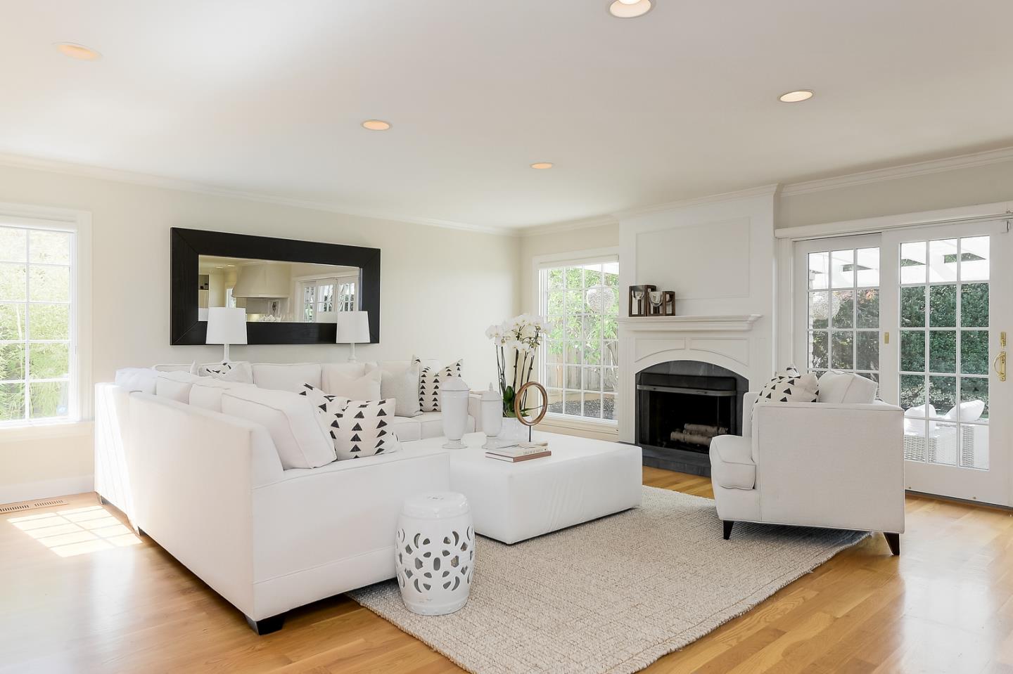 277 Delphi Circle Los Altos, CA 94022 - Photo 14 of 28 a living room with furniture and a fireplace