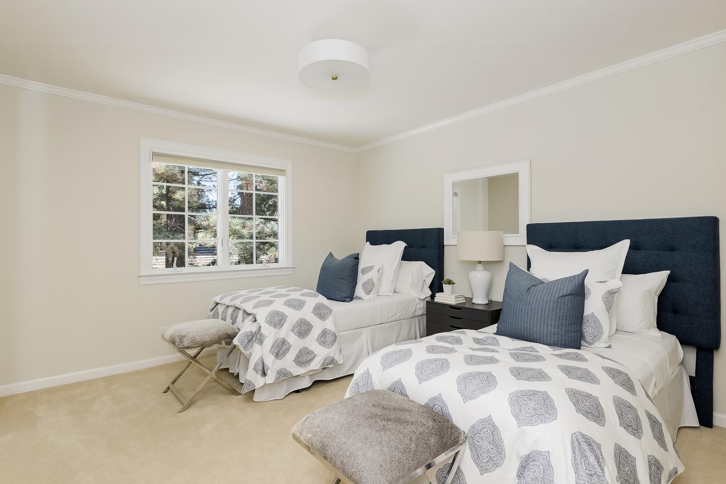 277 Delphi Circle Los Altos, CA 94022 - Photo 17 of 28 a bedroom with two beds and a window