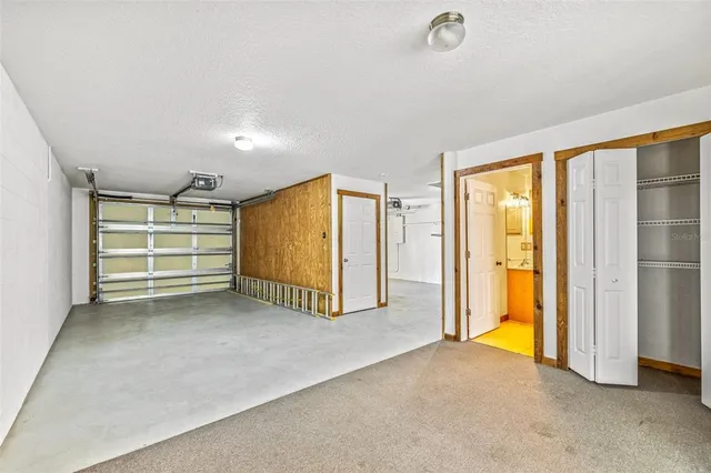 a view of an entryway with a chandelier