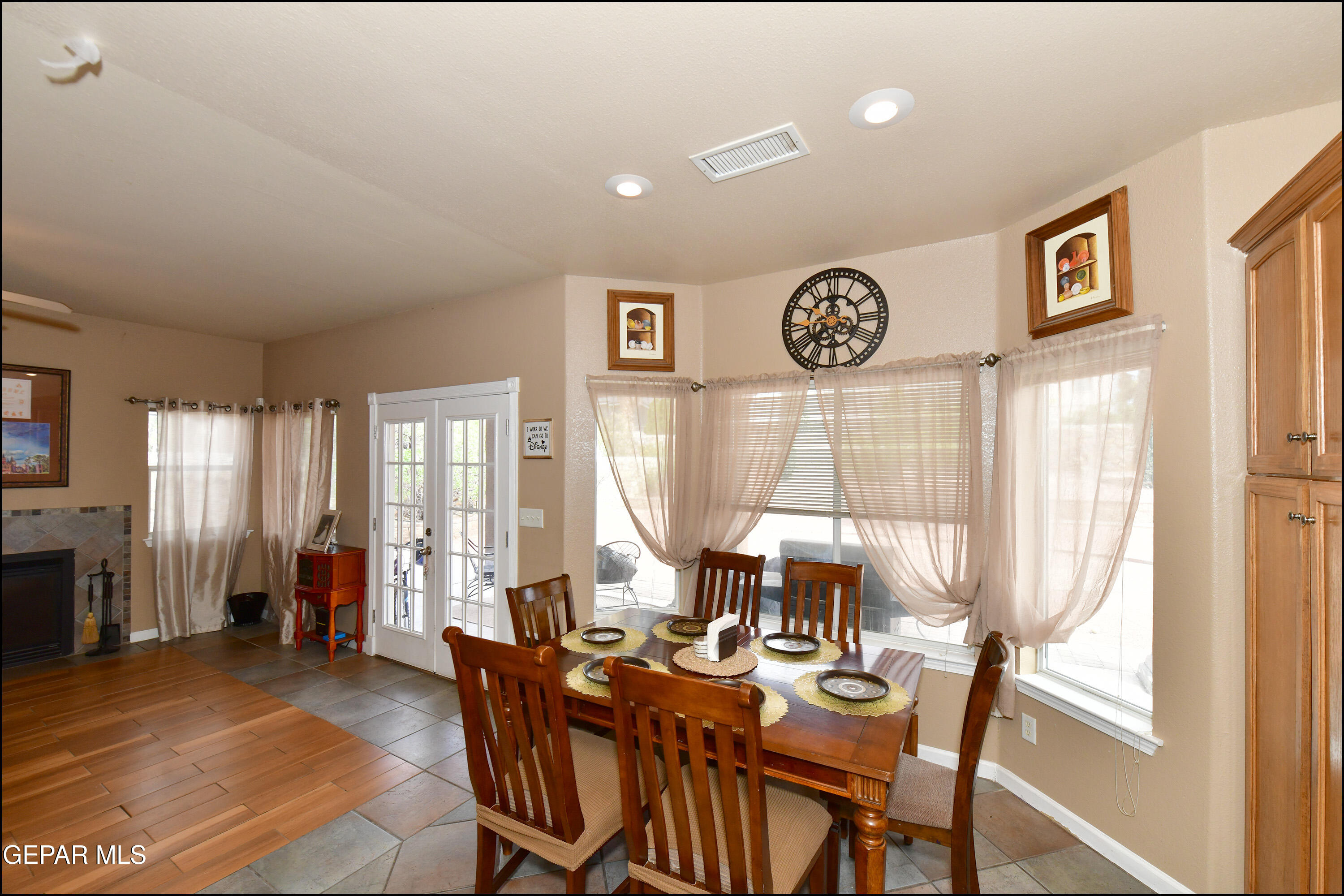 7350 Navidad Way Canutillo, TX 79835 - Photo 17 of 49 a view of a dining room with furniture window and outside view
