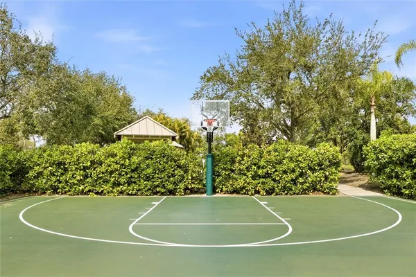a view of a indoor basketball court