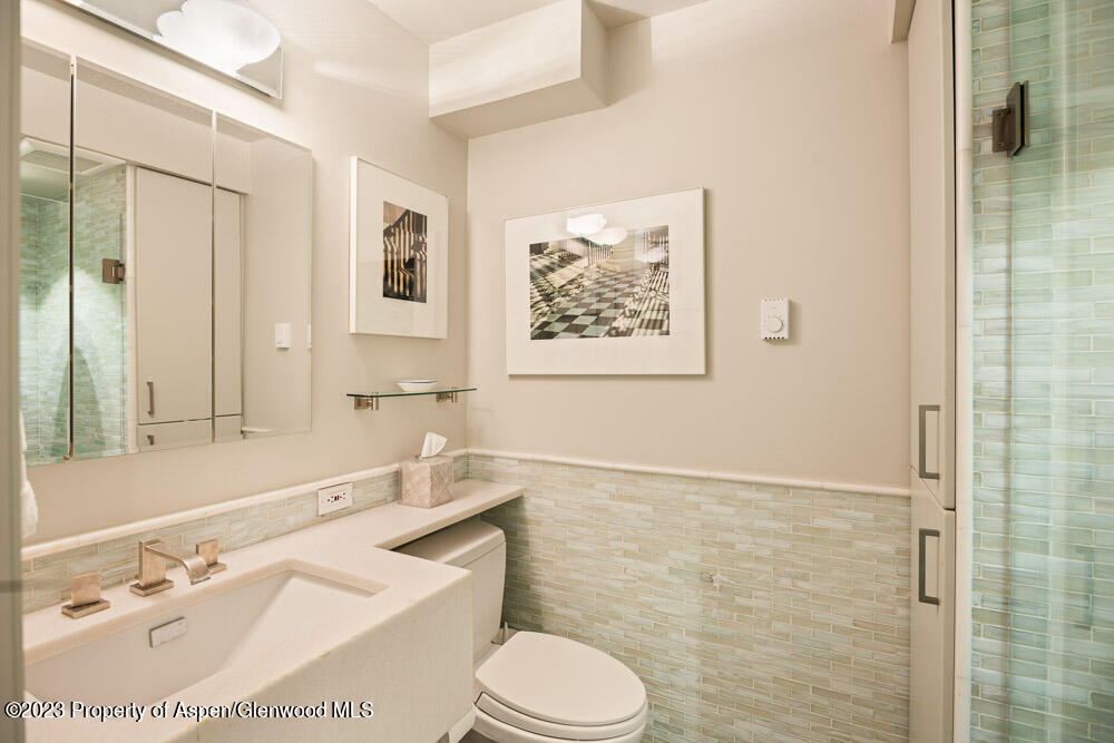 39060 Highway 82, Unit 7 Aspen, CO 81611 - Photo 9 of 17 a bathroom with a sink a toilet and shower