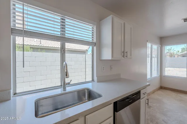 a view of an empty room with empty racks