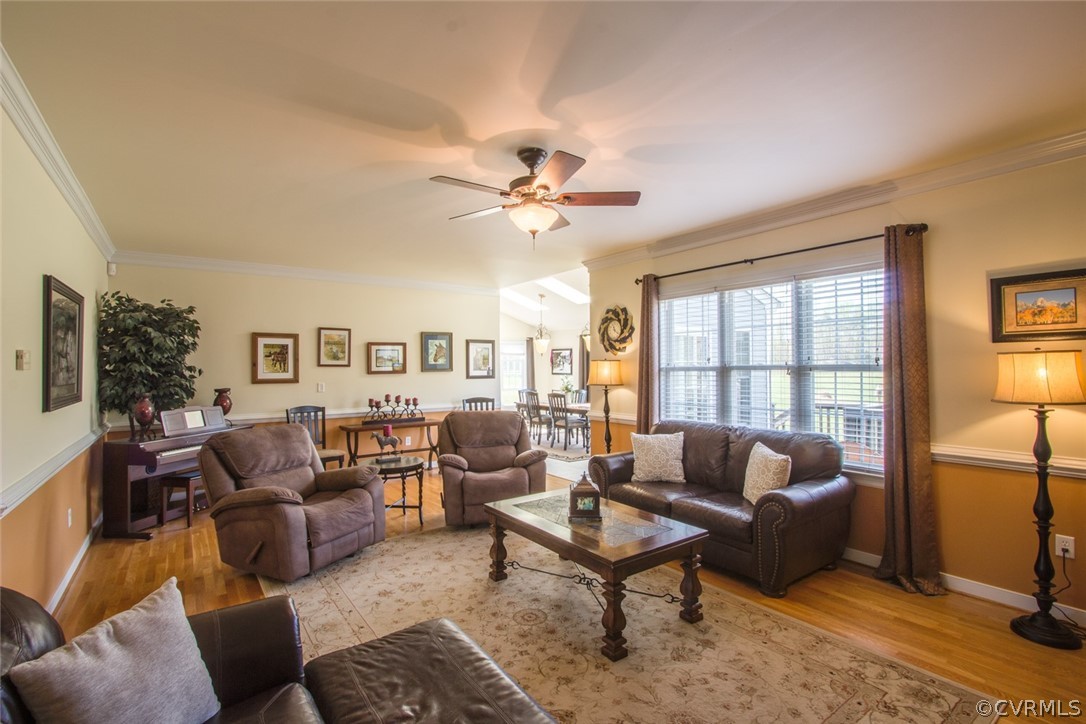 6085 Cartersville Road Powhatan, VA 23139 - Photo 23 of 50 Spacious family room with gas fireplace, ceiling f