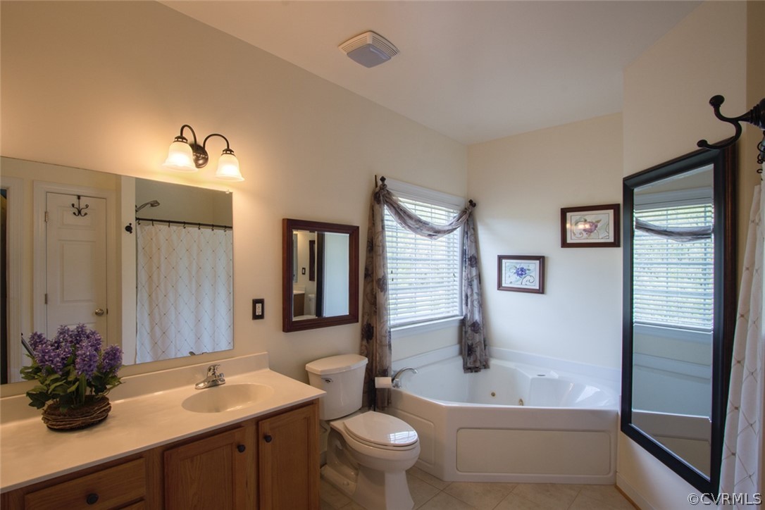 6085 Cartersville Road Powhatan, VA 23139 - Photo 27 of 50 Master bath with jetted tub and stand-up shower.