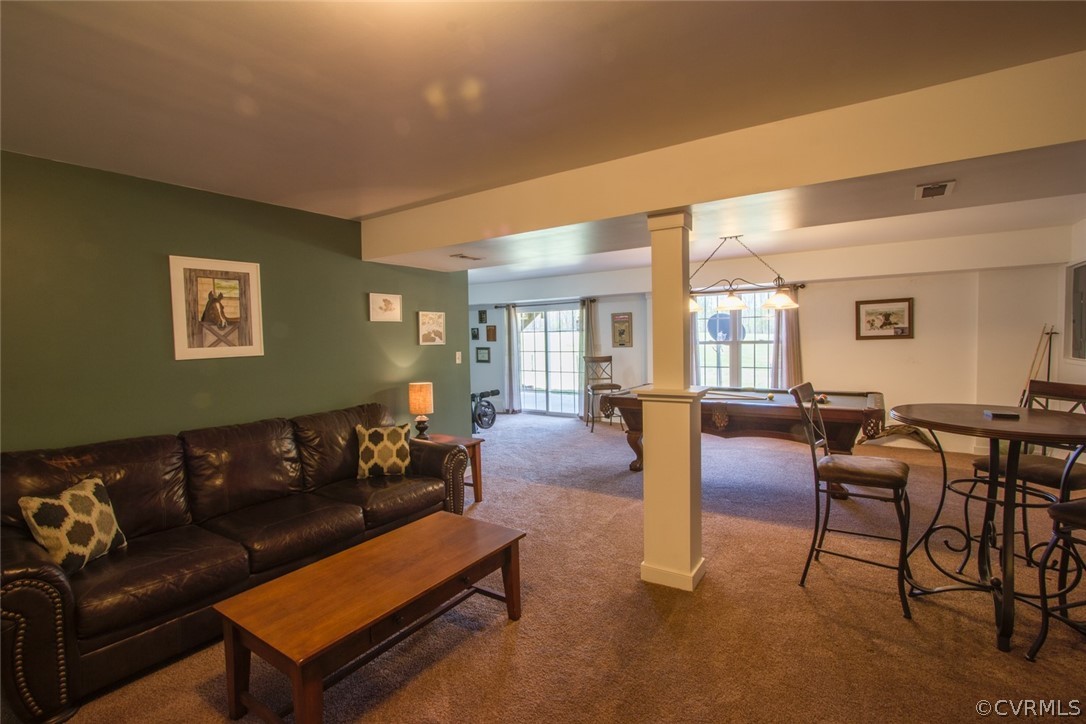 6085 Cartersville Road Powhatan, VA 23139 - Photo 37 of 50 Basement rec room. Full bath, utility room, lots