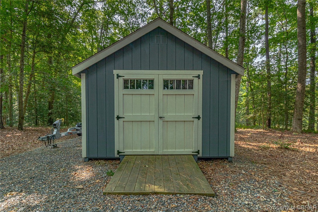 399 Bermuda Road Lancaster, VA 22503 - Photo 37 of 43 Shed at front of property