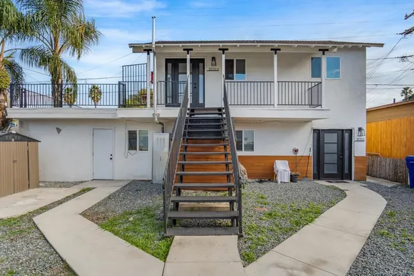 a front view of a house