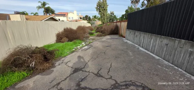 a view of a backyard
