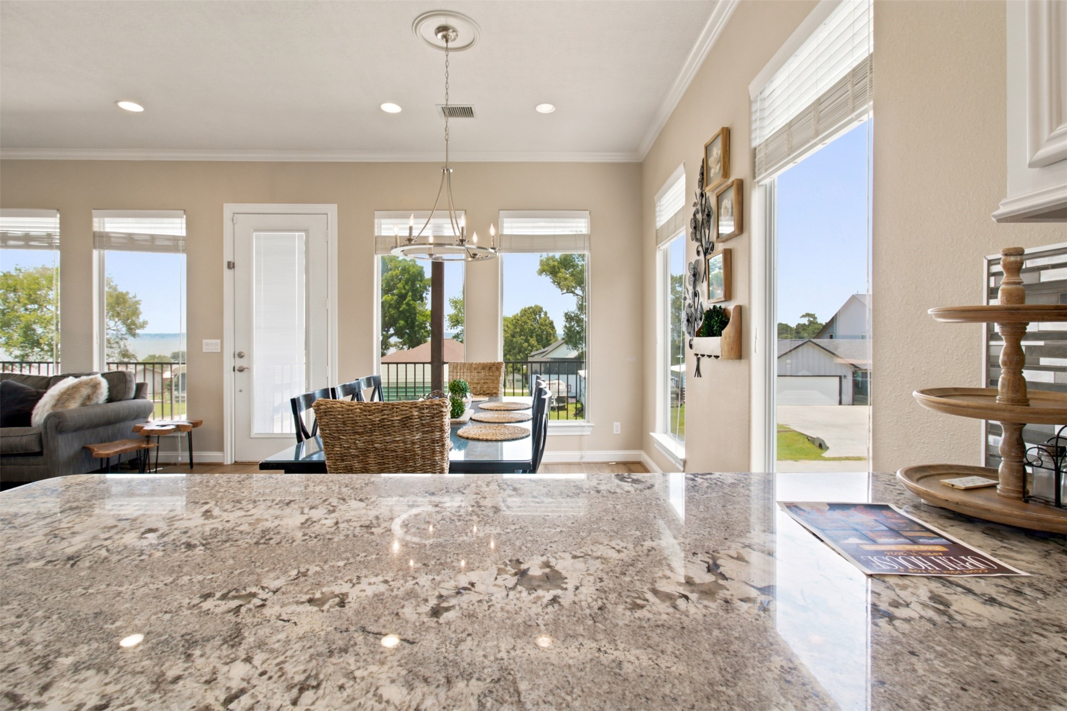 201 Coco Loop Point Blank, TX 77364 - Photo 28 of 41 3rd floor Kitchen looking towards dining area. Nice size breakfast bar.