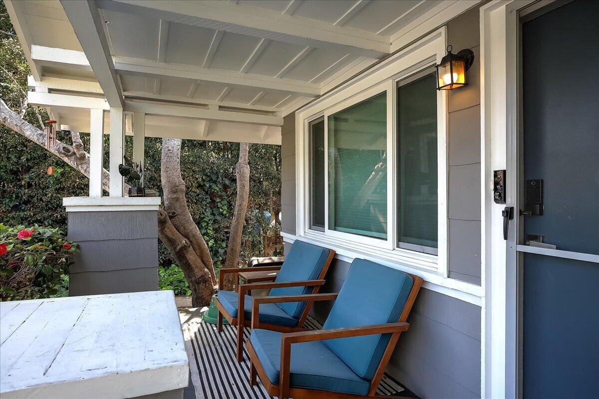 2019 Castillo Street Santa Barbara, CA 93105 - Photo 3 of 24 a view of a porch with chairs and potted plants