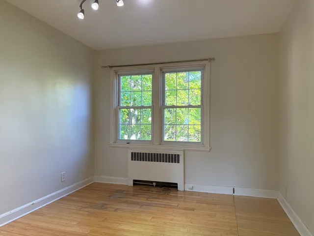 a view of a livingroom with a window