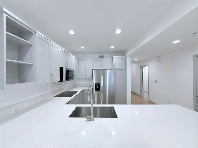 an empty room with closet