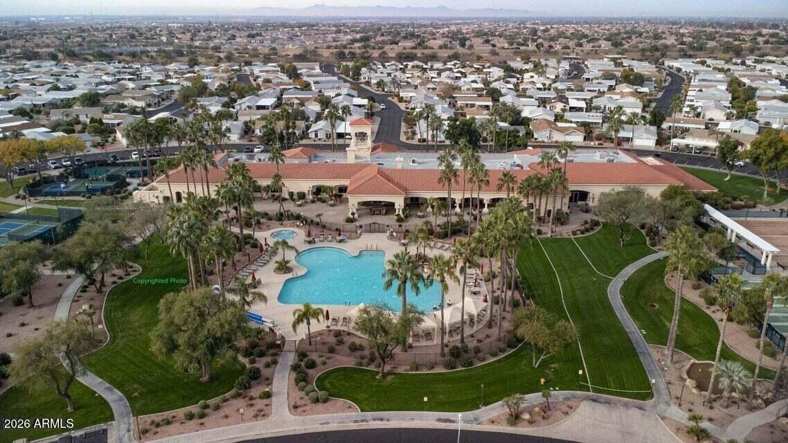 2550 South Ellsworth Road, Unit 46 Mesa, AZ 85209 - Photo 34 of 47 an aerial view of a residential houses with outdoor space