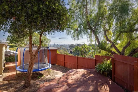 a view of a house with a backyard